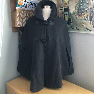 Gorgeous Italian Gray Poncho Cape